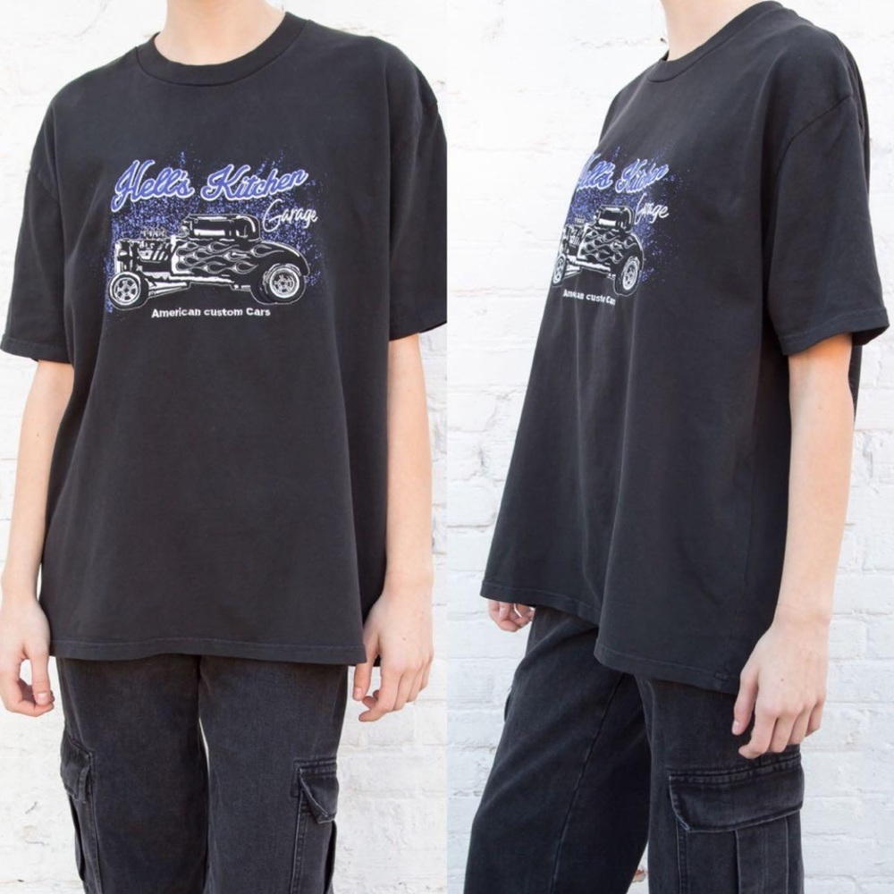 Brandy Melville John Galt Oversized Rita Hells Kitchen Garage Black T-Shirt